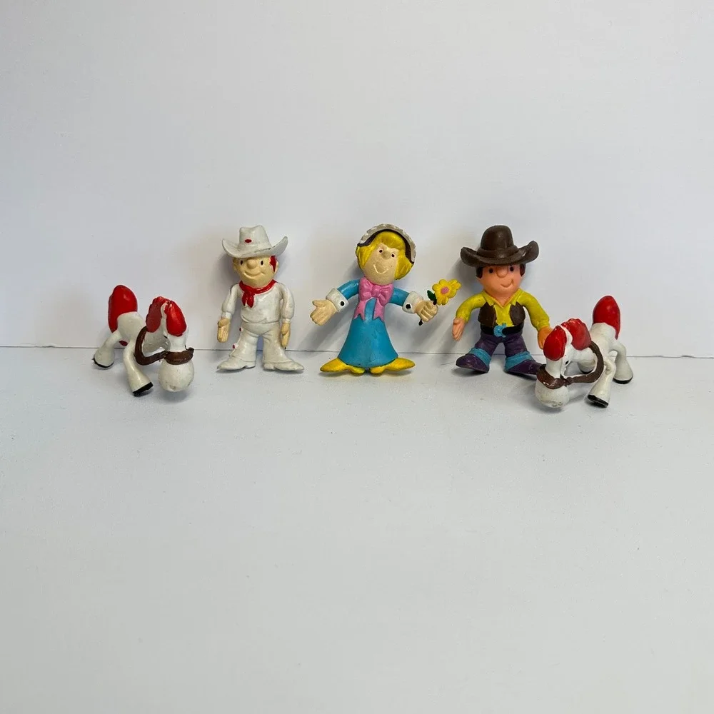 TDQTA Imperial Bendy Figures Set 5pc Hong Kong Western Cowboy Multicolor‎ Fair